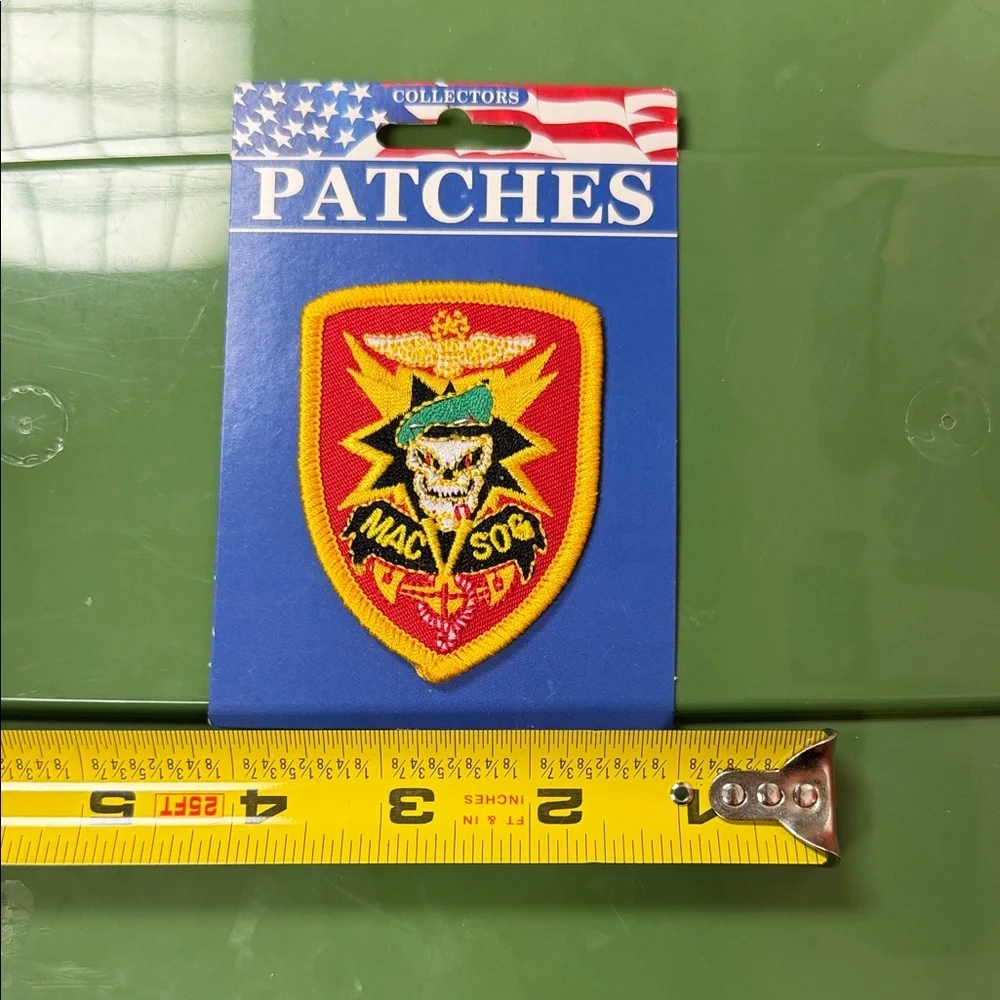 Military Patch with Skull and Dagger Design - Picture 2 of 5
